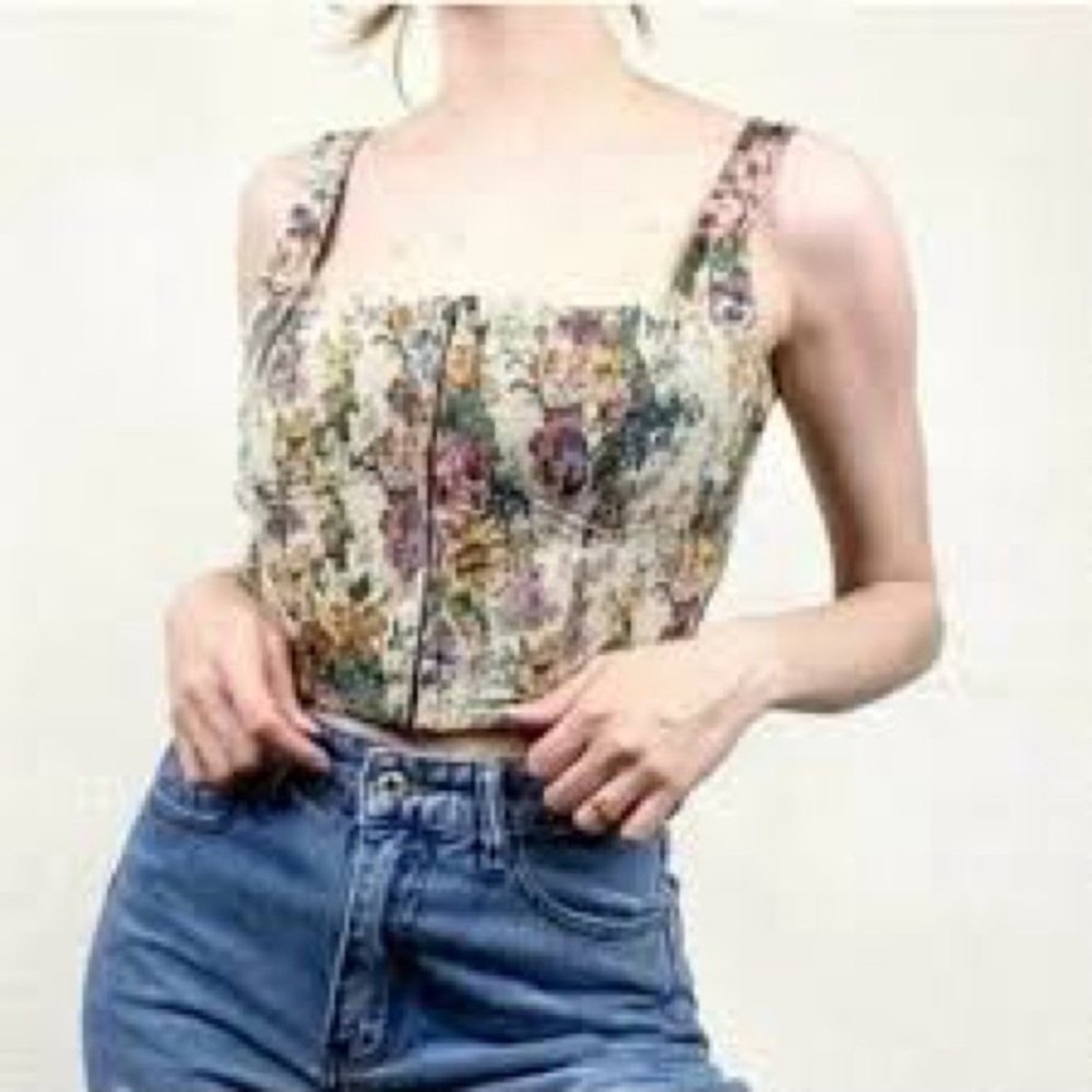 Wild Fable Tapestry Corset Top